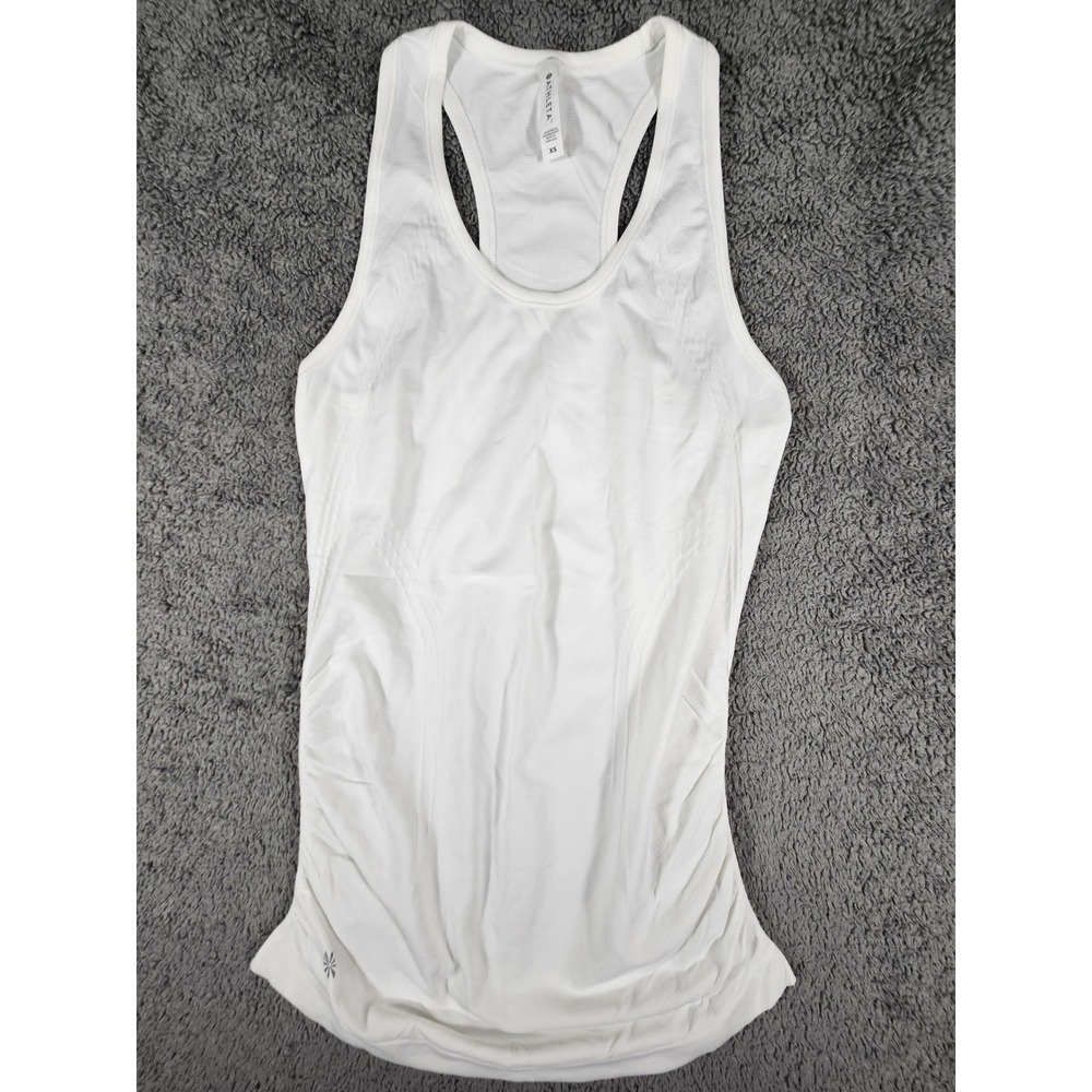 Athleta Speedlight Tank Women XS Bright White Seamless Racerback Workout Top NEW